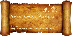 Andrejkovics Virág névjegykártya